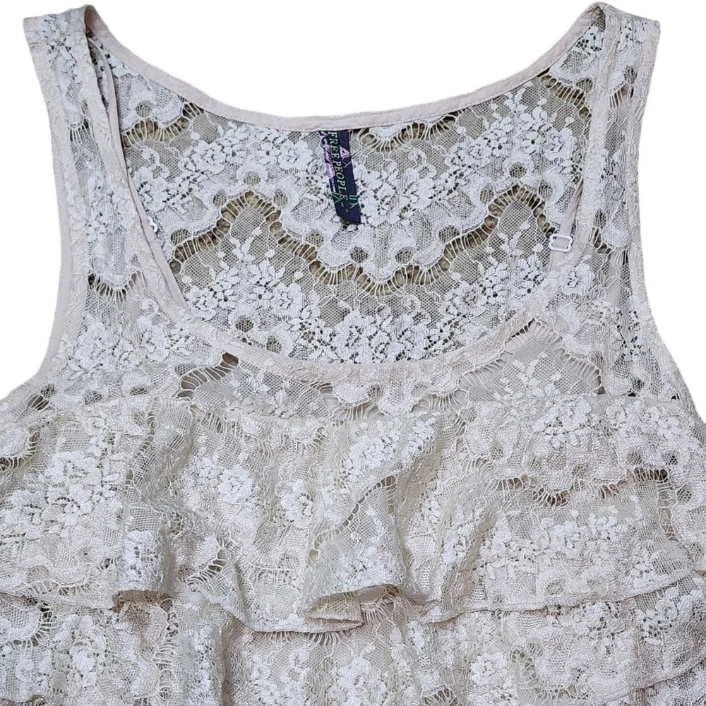 Free people Ivory Lace Mini Dress - Picture 3 of 6